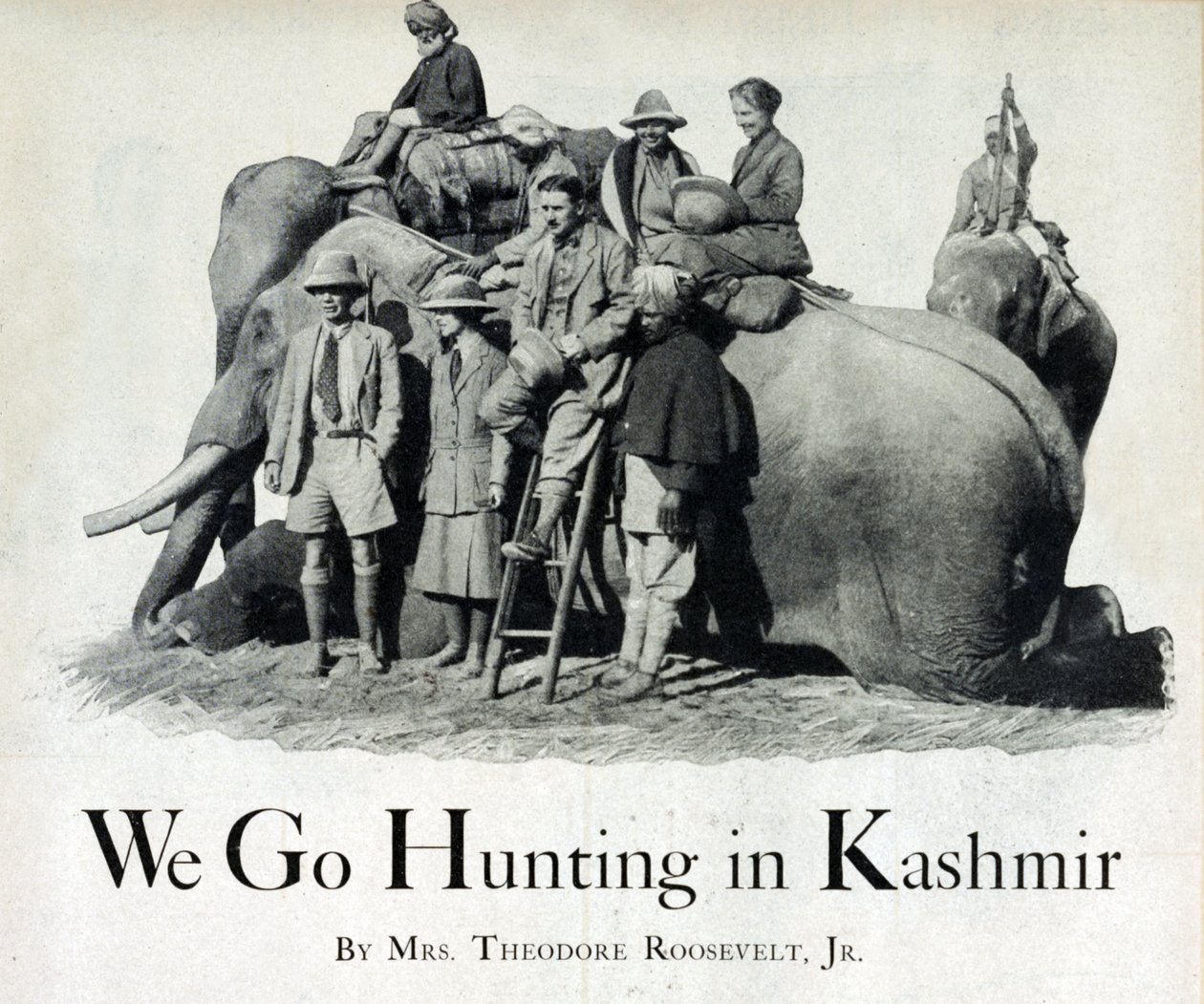 Theodore Roosevelt III och Eleanor Butler Alexander-Roosevelt på jakt i Kashmir, 1925 av American Photographer