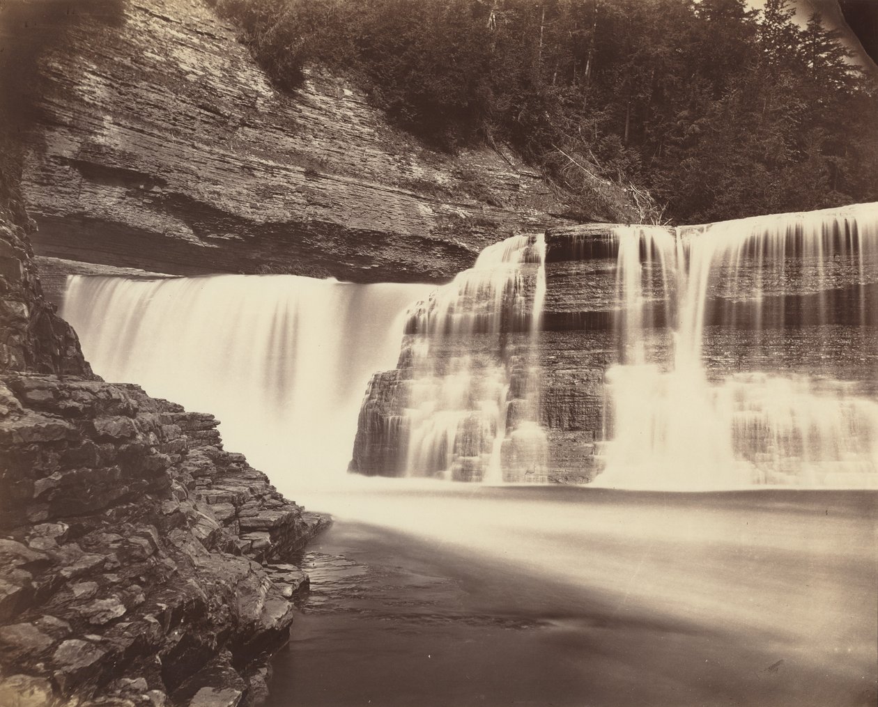 Trenton Falls, New York,ca. 1870 (foto) av American Photographer
