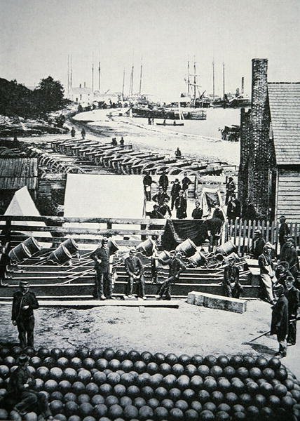 Union Army ammunitionsdepå i City Point, Virginia av American Photographer