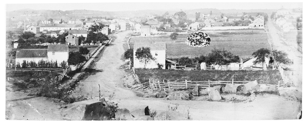 Vy över Gettysburg (svartvitt foto) av American Photographer