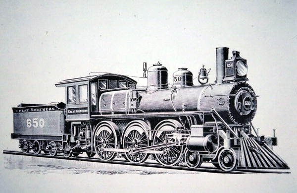 4-6-0 standardtåg med tio hjul (gravyr) av American School