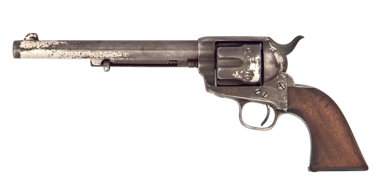 .44-40 "Model 1873" sex-skotts enkelverkande armérevolver, av Colt, Hartford, 1881 av American School