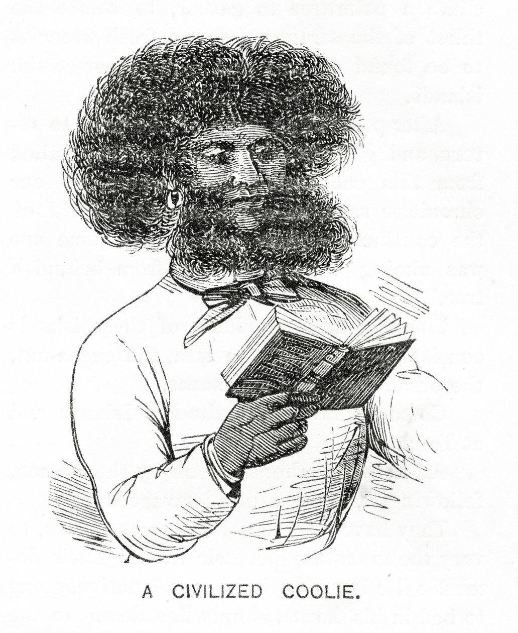 A Civilized Coolie, illustration från Appletons Journal, 4 maj 1872 av American School