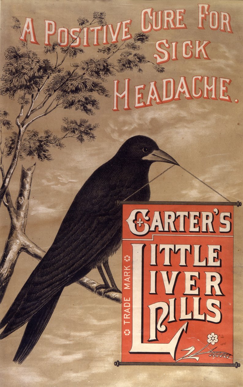 Ett positivt botemedel mot sjuk huvudvärk, Carters Little Liver Pills av American School