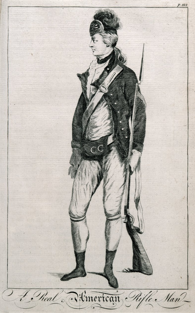 A Real American Rifleman, sidan 212 från Imparial History of the War av American School