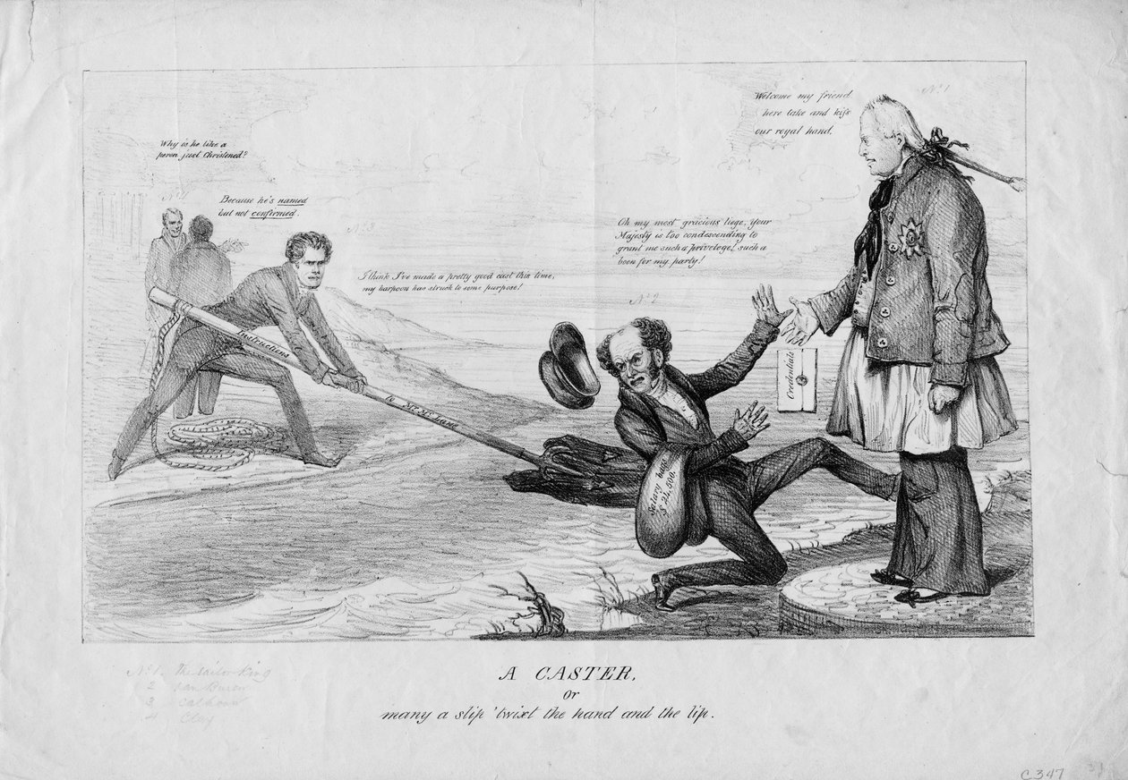 En caster, eller, många en slip twixt handen och läppen, c.1831 av American School