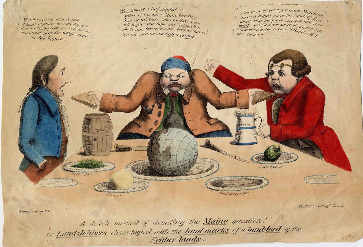 En holländsk metod för att avgöra Maine-frågan!, c.1831 av American School