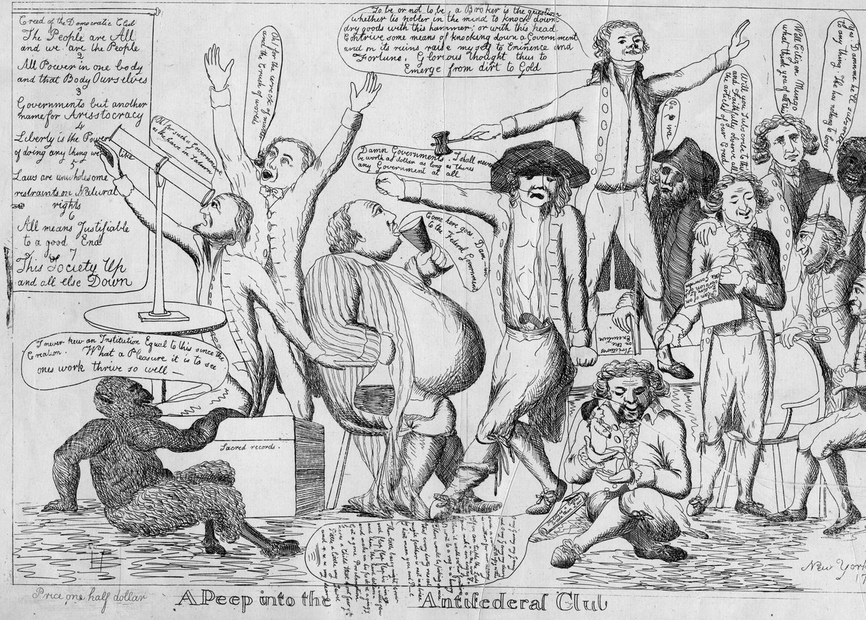 En titt in i den anti-federala klubben av American School