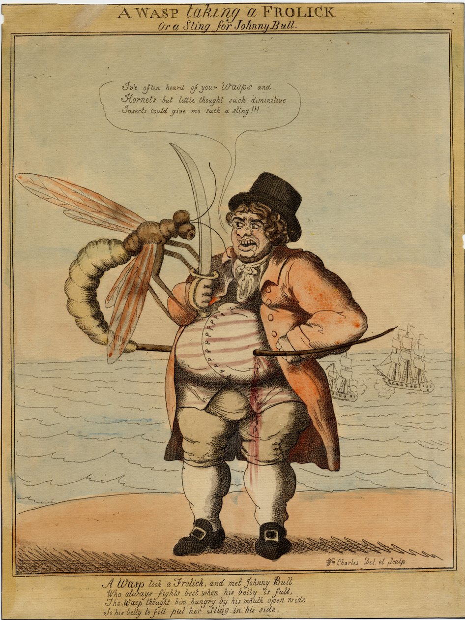 En geting som leker, 1813 (handfärgad etsning) av American School