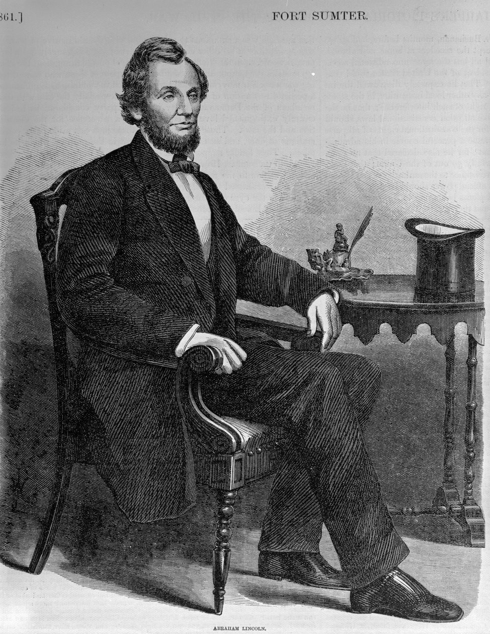Abraham Lincoln, from Harpers Pictorial History of the Civil War   av American School