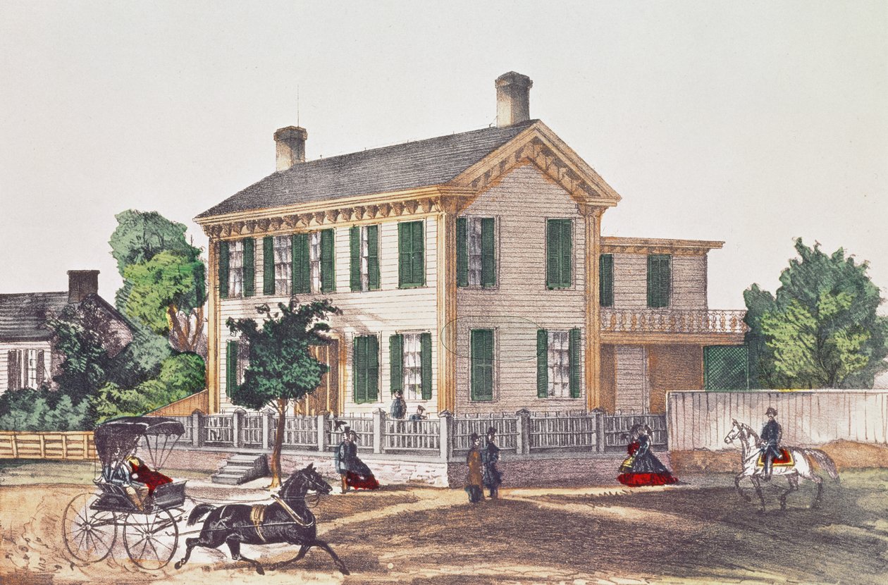 Abraham Lincolns (1809-65) bostad av American School