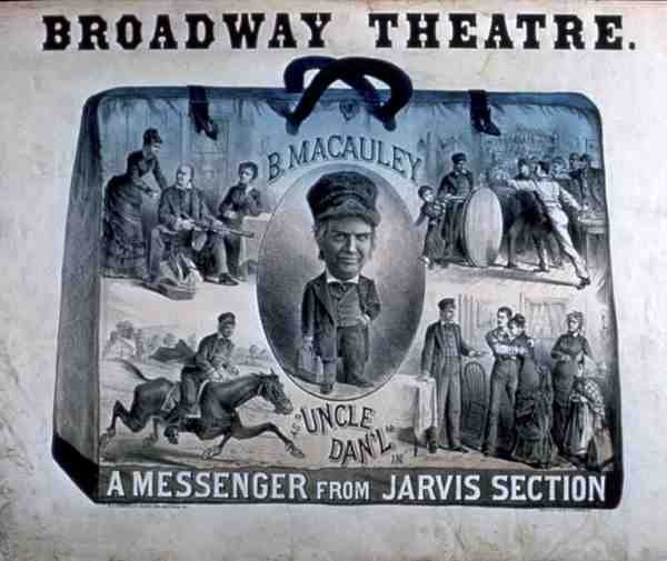 Reklam för "A Messenger From Jarvis Section", med B. Macauley i huvudrollen som farbror Dan