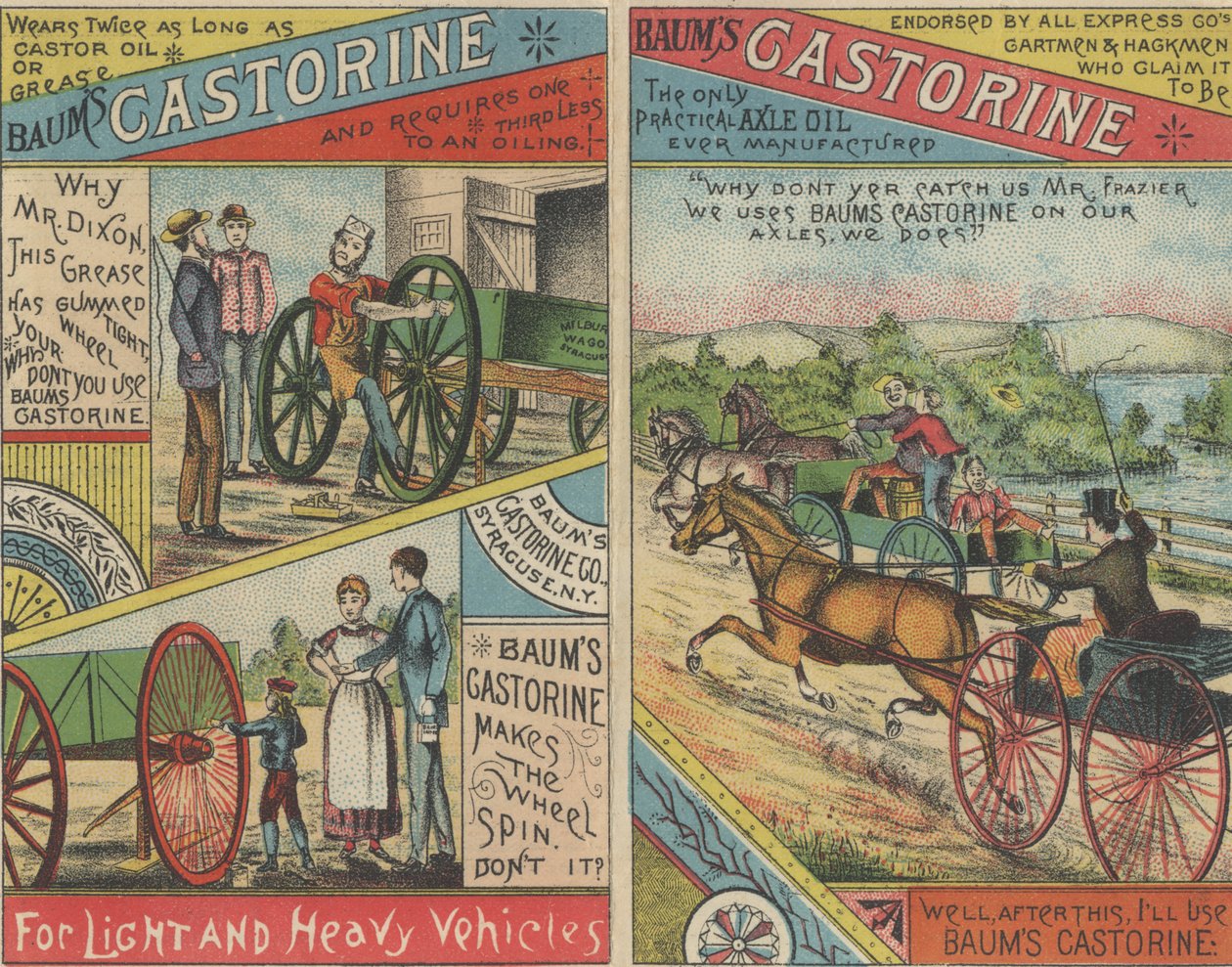 Annons för Baums Castorine, 1884 av American School