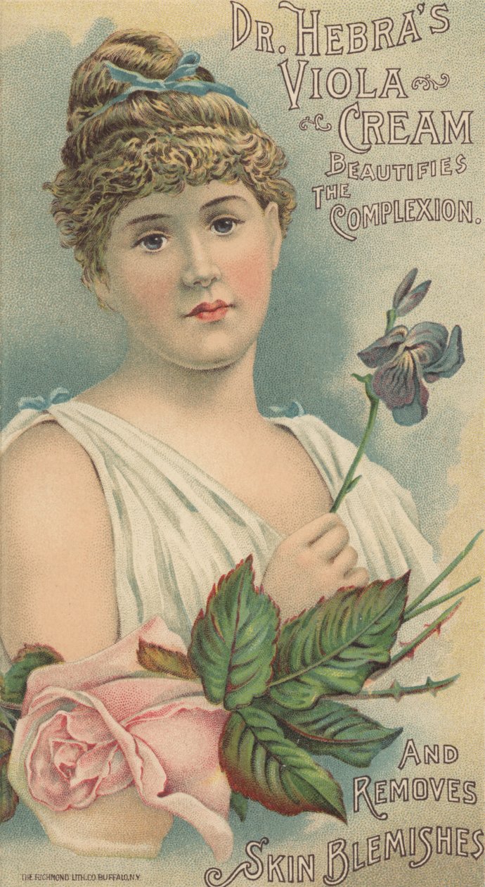 Annons för Dr Hebras Viola Cream, c.1897 av American School