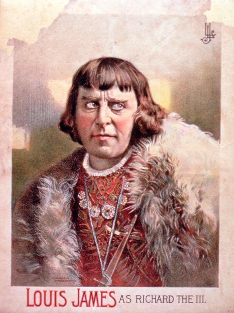 Annons för Louis James som Richard III av American School
