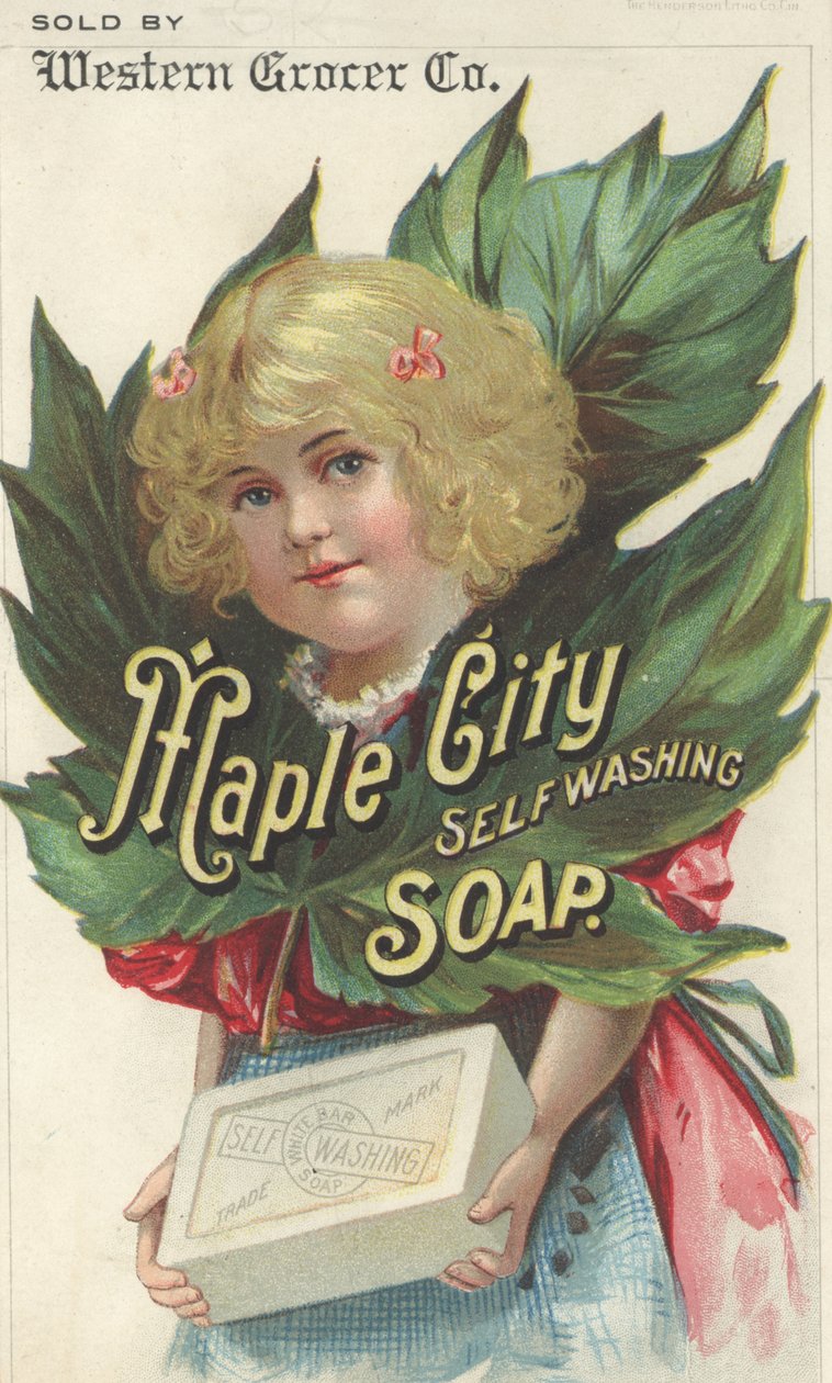 Annons för Maple City Self Washing Soap, c.1880 av American School