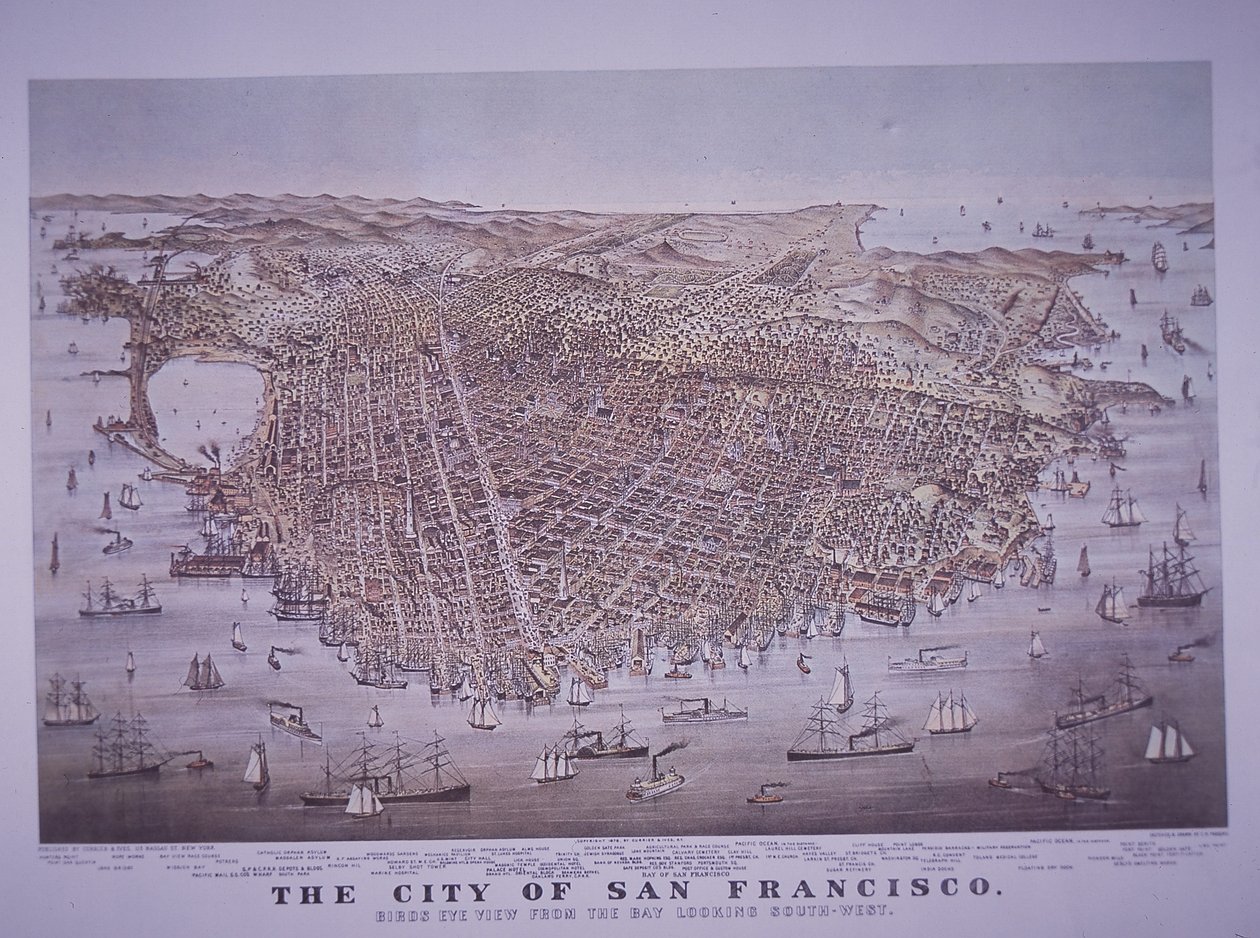 Flygfoto över San Francisco, Kalifornien, USA av American School
