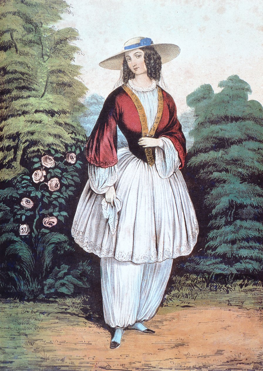 Amelia Jenks Bloomer bär 