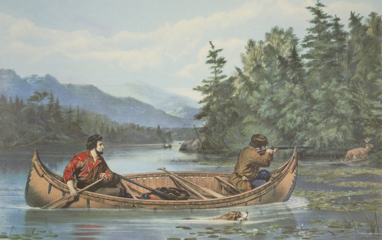 American Hunting Scenes, A Good Chance , pub. 1863, Currier & Ives av American School