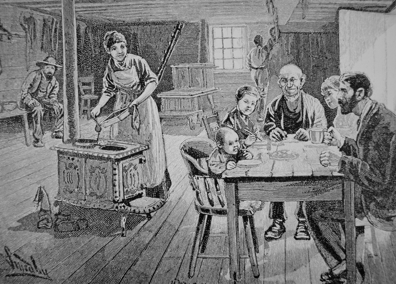 Amerikansk hembygd (gravyr) av American School