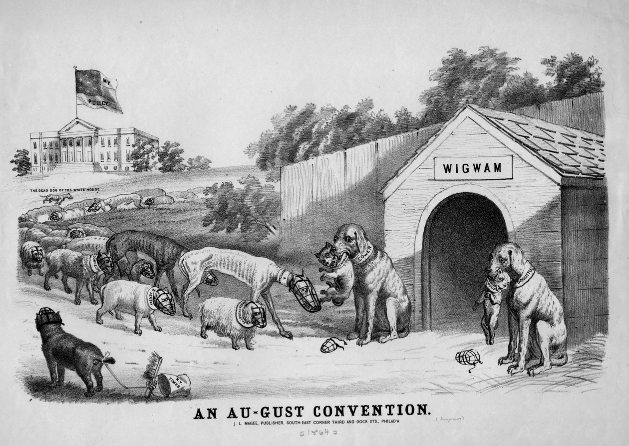 An August Convention, publicerad av J.L. Magee, Philadelphia, ca 1864 av American School
