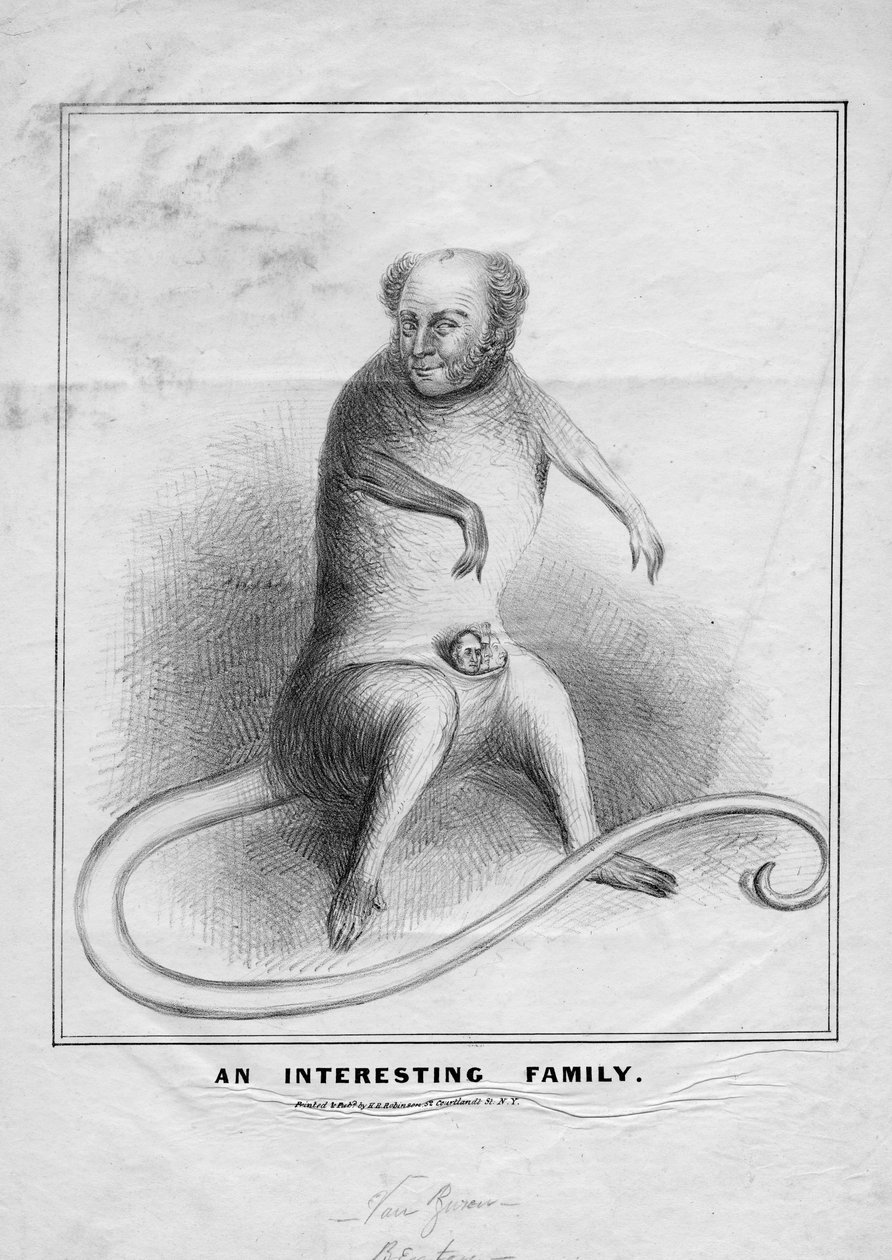 En intressant familj, publicerad av H R Robinson, New York, c.1845 av American School