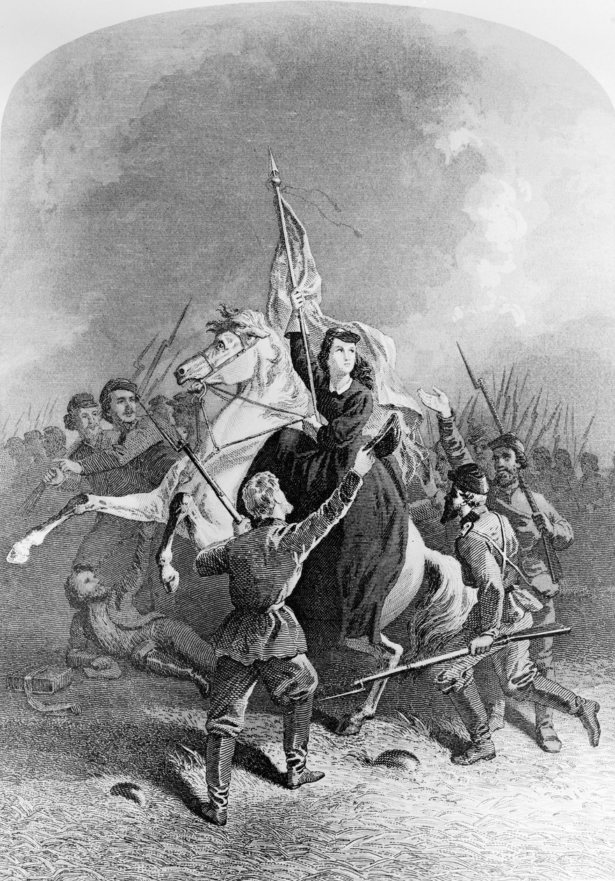 Annie Etheridge Hooks (1839-1913) illustration från Womens Work in the Civil War av American School