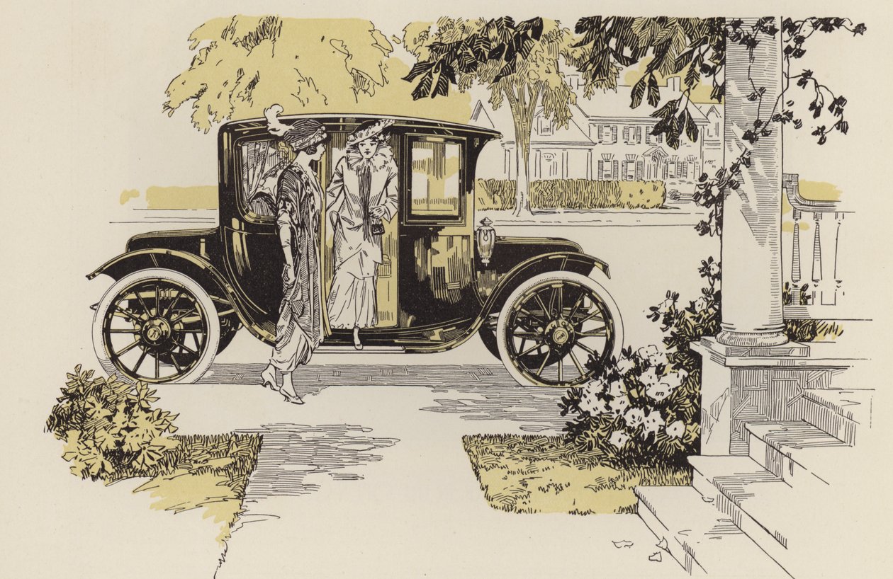 Illustrationer av bilar, före WW1 (litografi) av American School