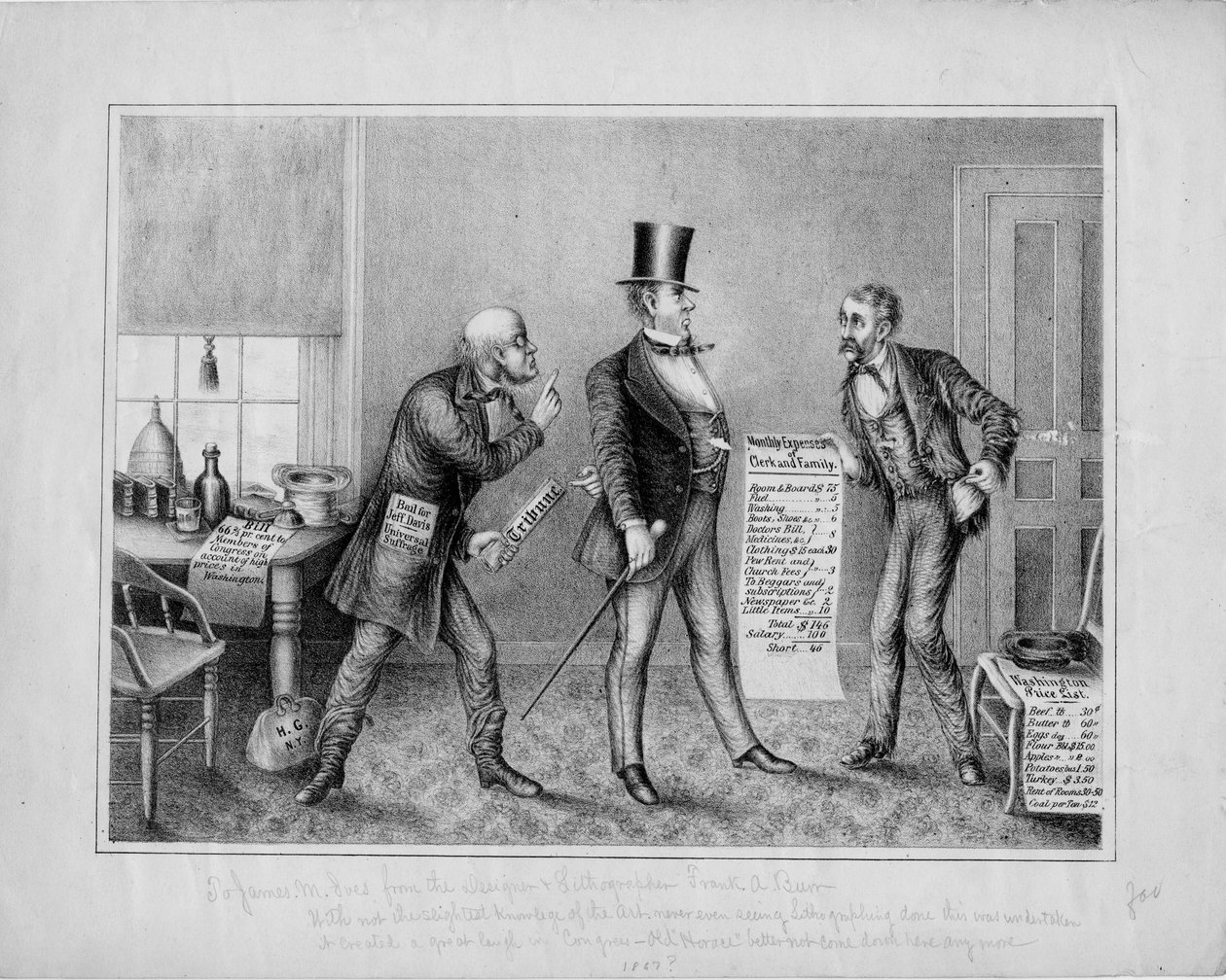 Borgen för Jeff. Davis] publicerad av Frank A Burr, Washington DC, ca. 1867 av American School