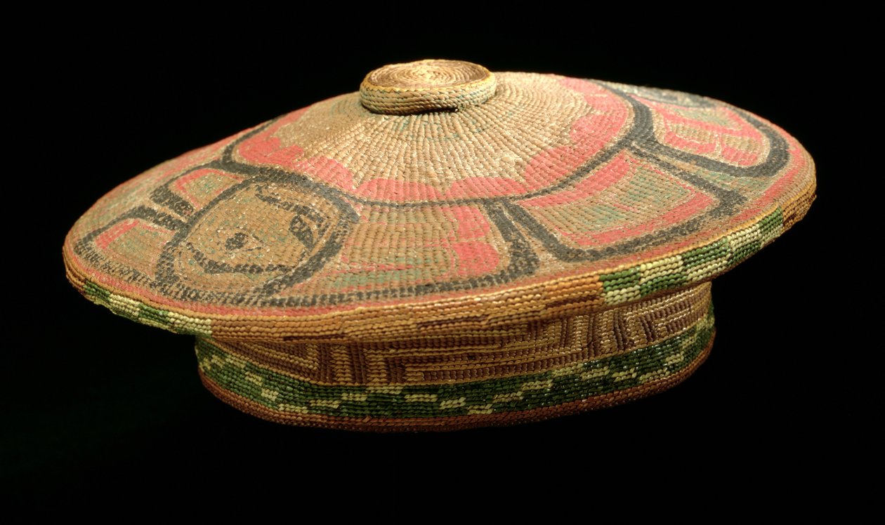 Korgflätad mössa, före 1849 (växtfiber) av American School