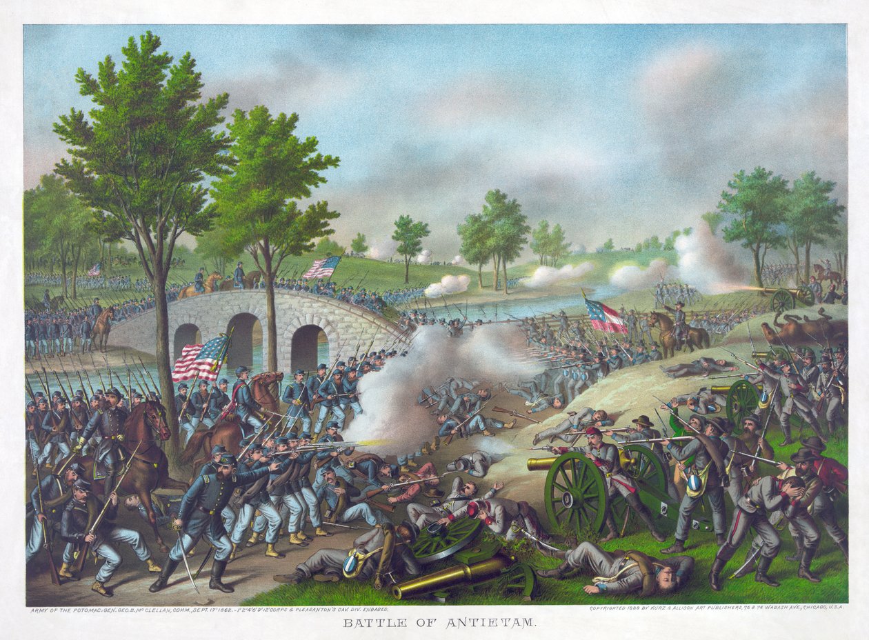 Slaget vid Antietam, pub. Kurz  Allison av American School