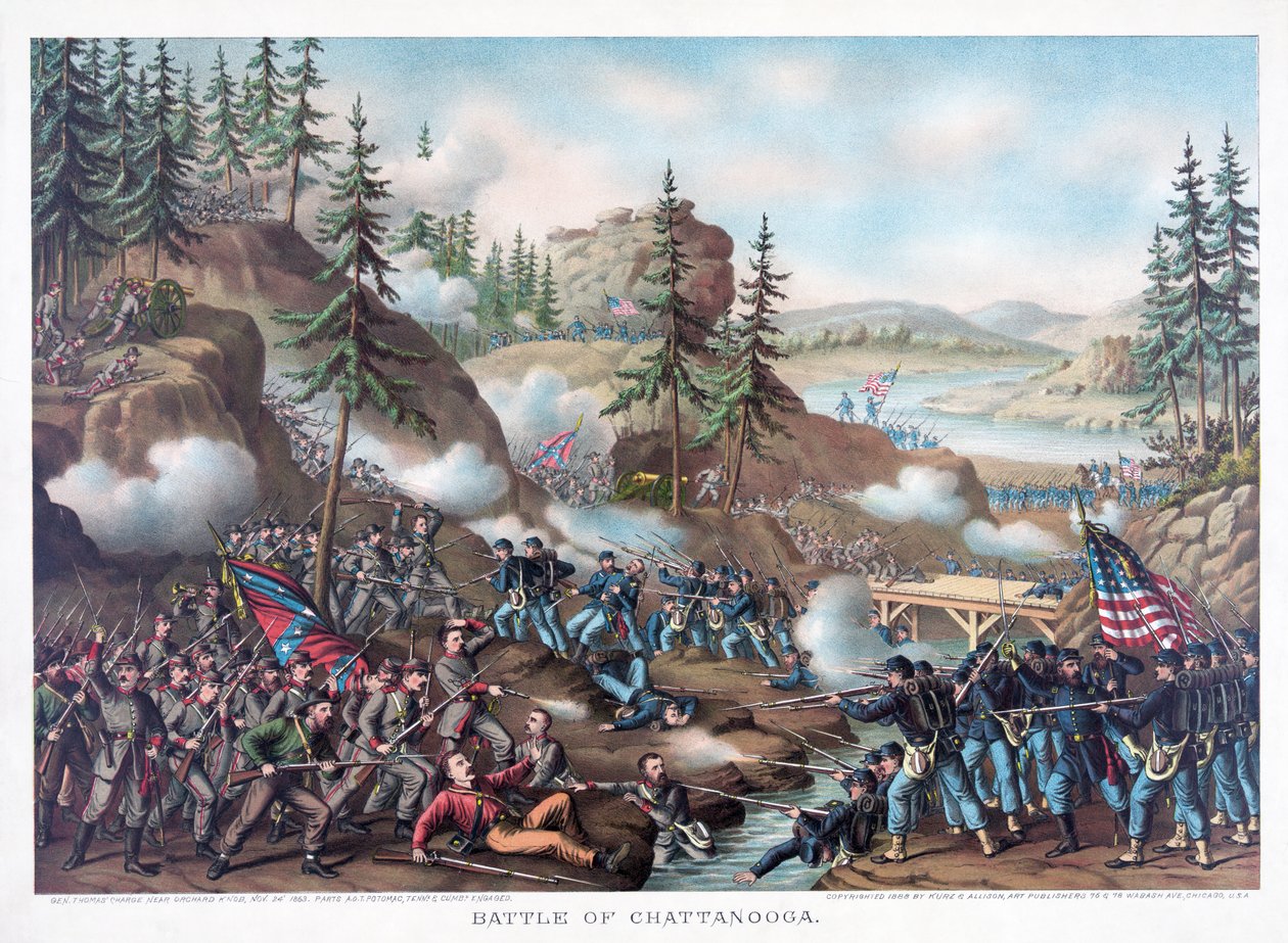 Slaget vid Chattanooga, pub. Kurz  Allison av American School