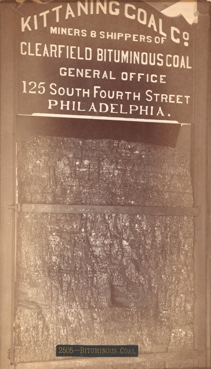 Bituminous Coal, Kittaning Coal Co.s utställning, 1876 (silveralbumintryck) av American School