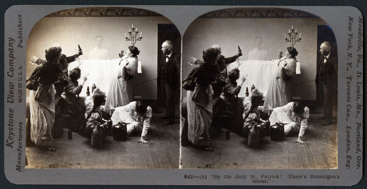 Av den heliga St. Patrick! Theres Brannigans spöke (stereograf) av American School