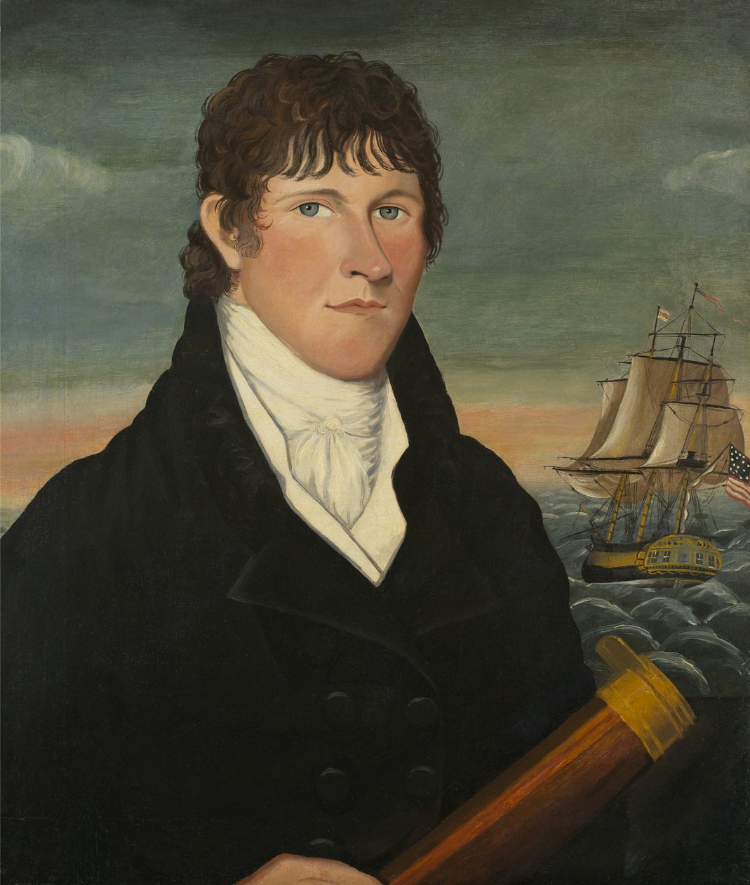 Kapten David Bush, 1812 av American School