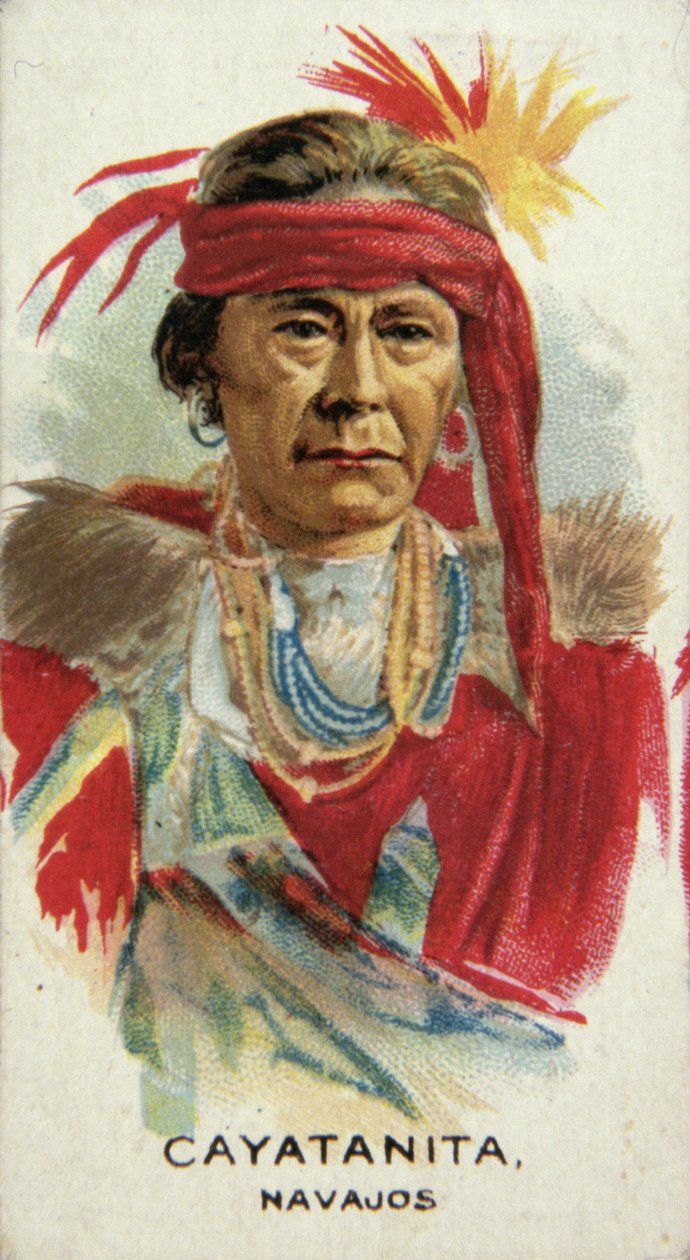 Cayatanita, Navajohövding på 1800-talet (litho) av American School