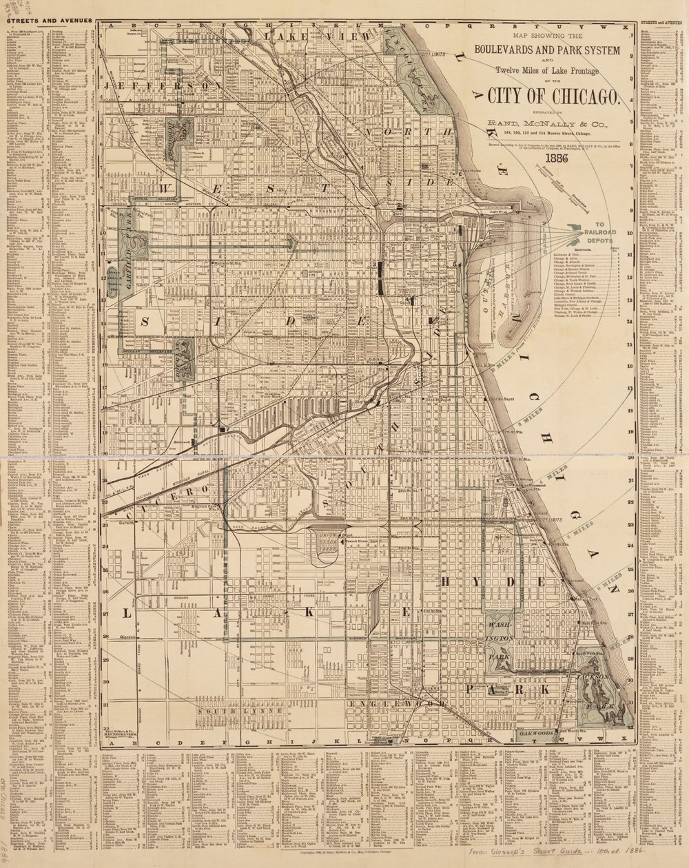 Karta över Chicago av American School