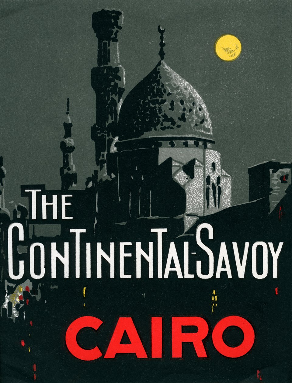Continental Savoy Hotel i Kairo med moské av American School
