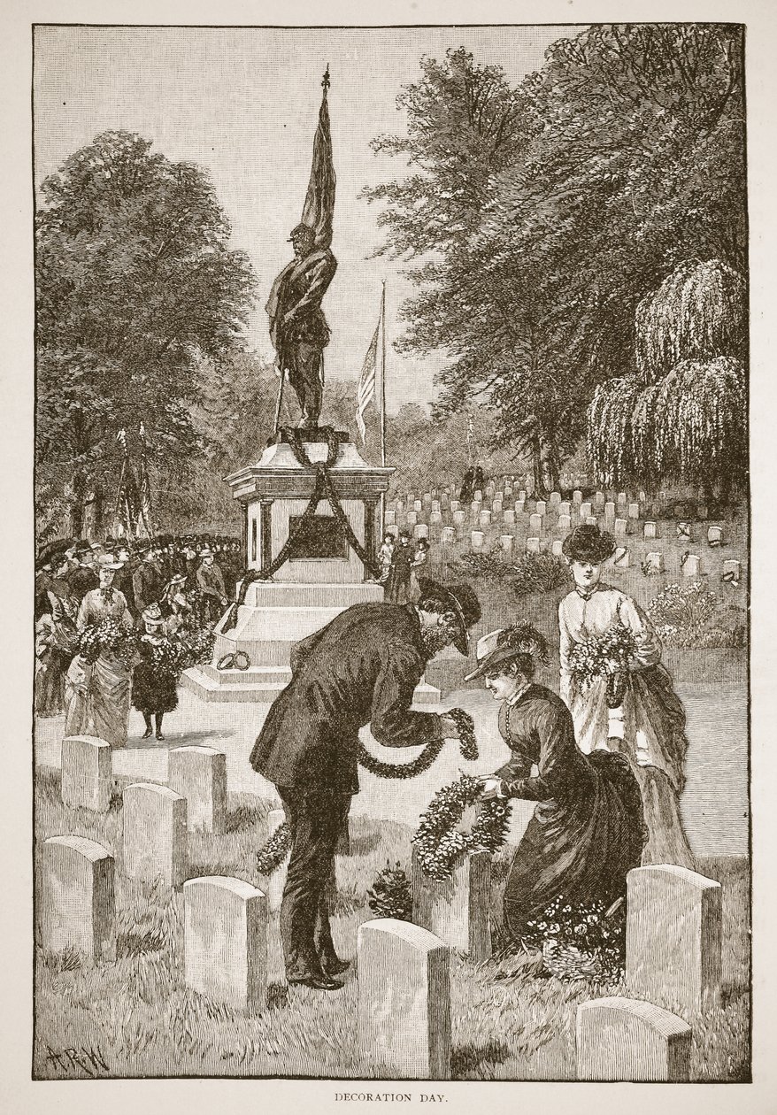 Dekorationsdag, från en bokpub. 1896 av American School
