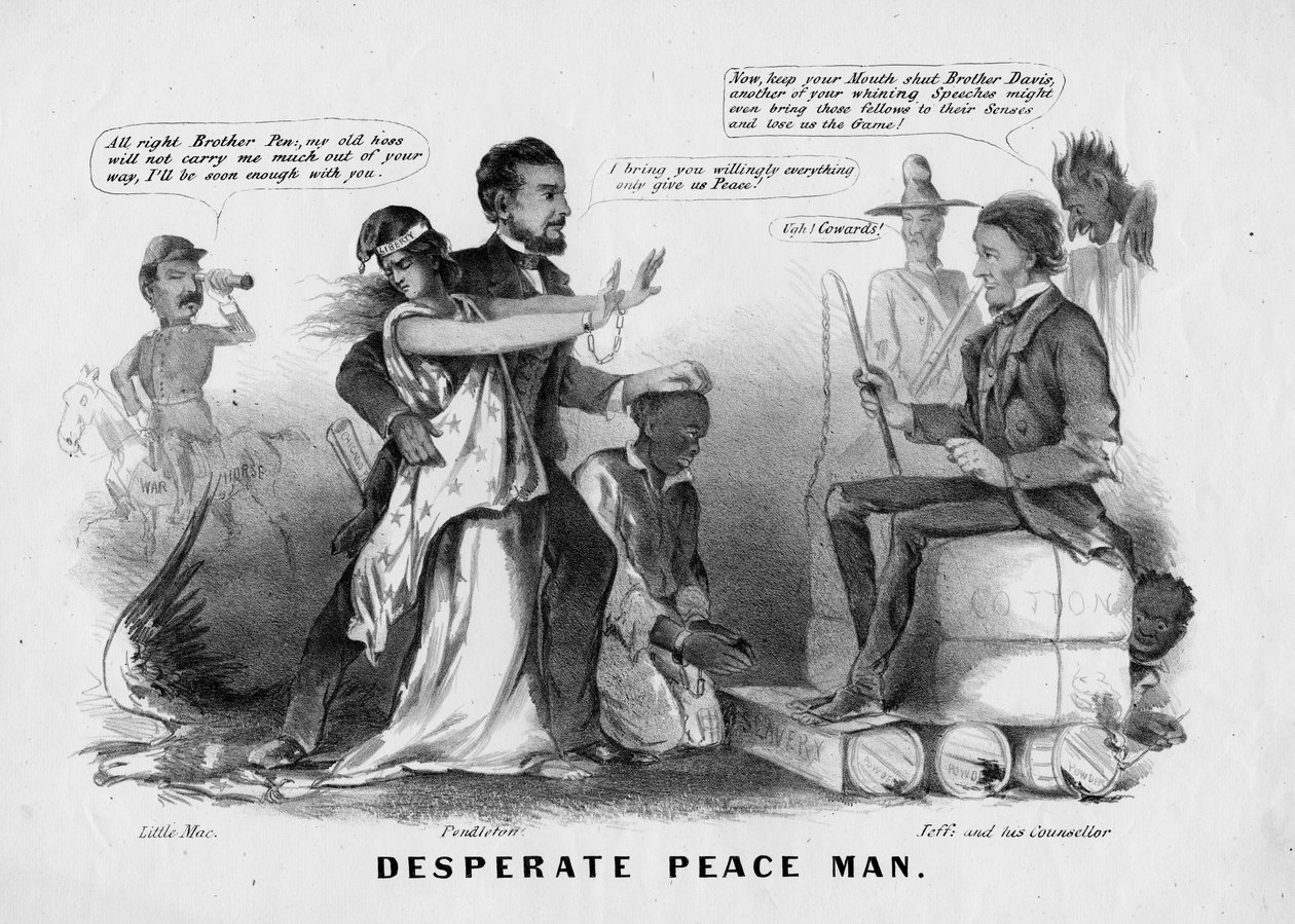 Desperate peace man, publicerad av Currier & Ives, New York, c.1866 av American School