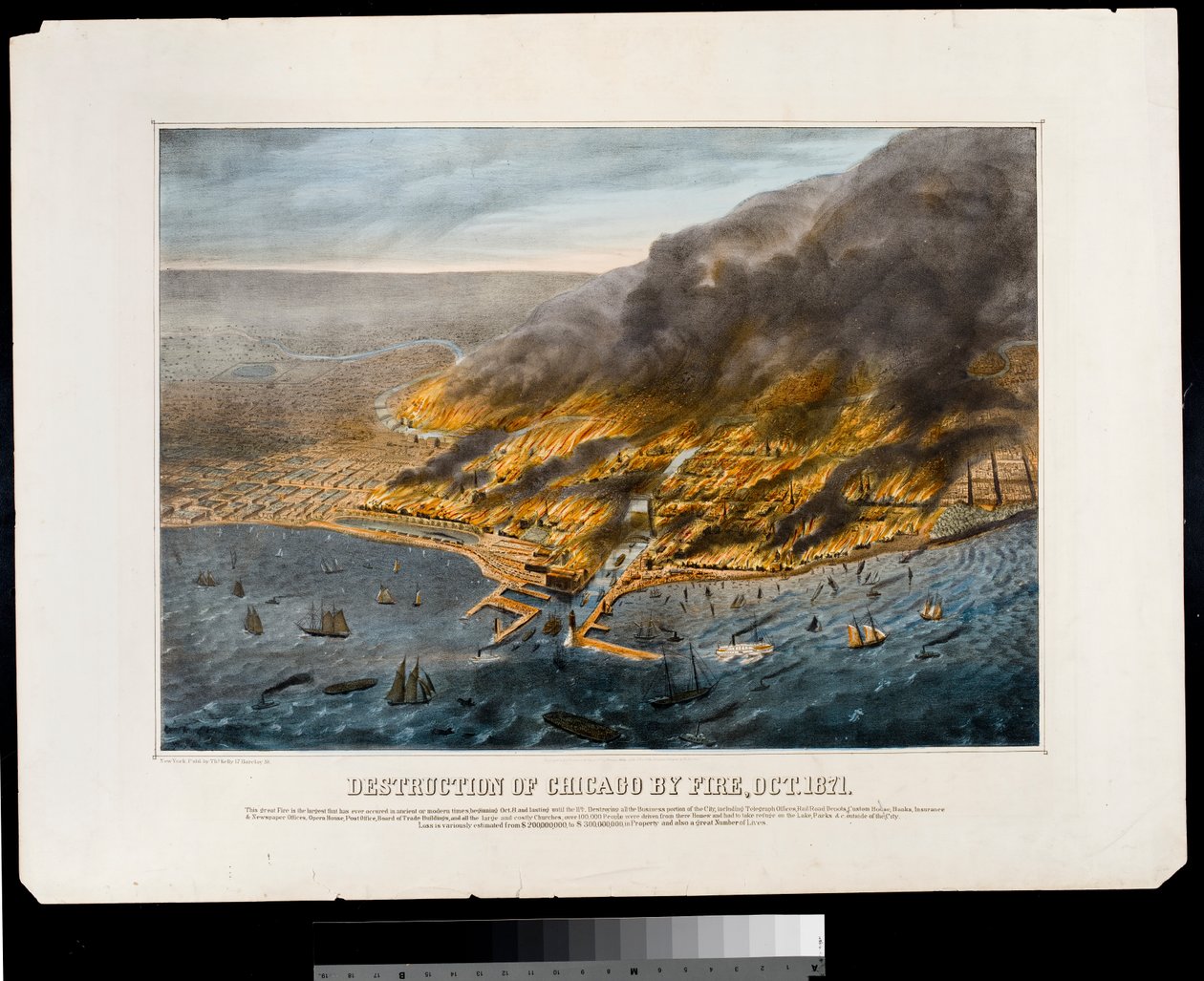 Förstörelse av Chicago genom brand, oktober 1871 av American School