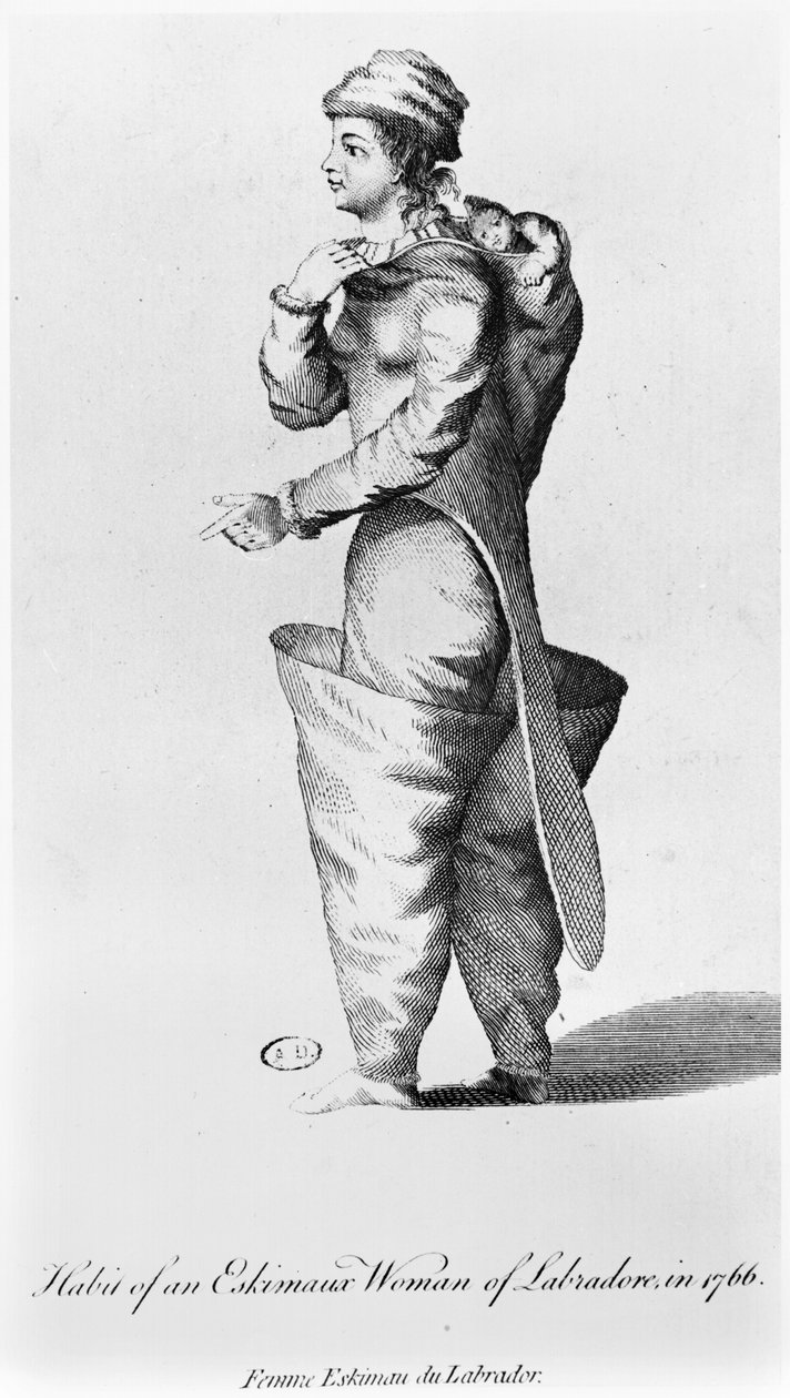 Klänning för en Esquimaux-hona från Labrador, 1766 av American School
