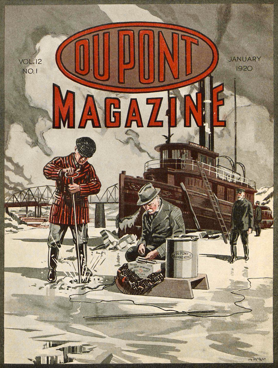 DuPont Dynamite, framsidan av DuPont Magazine, januari 1920 av American School