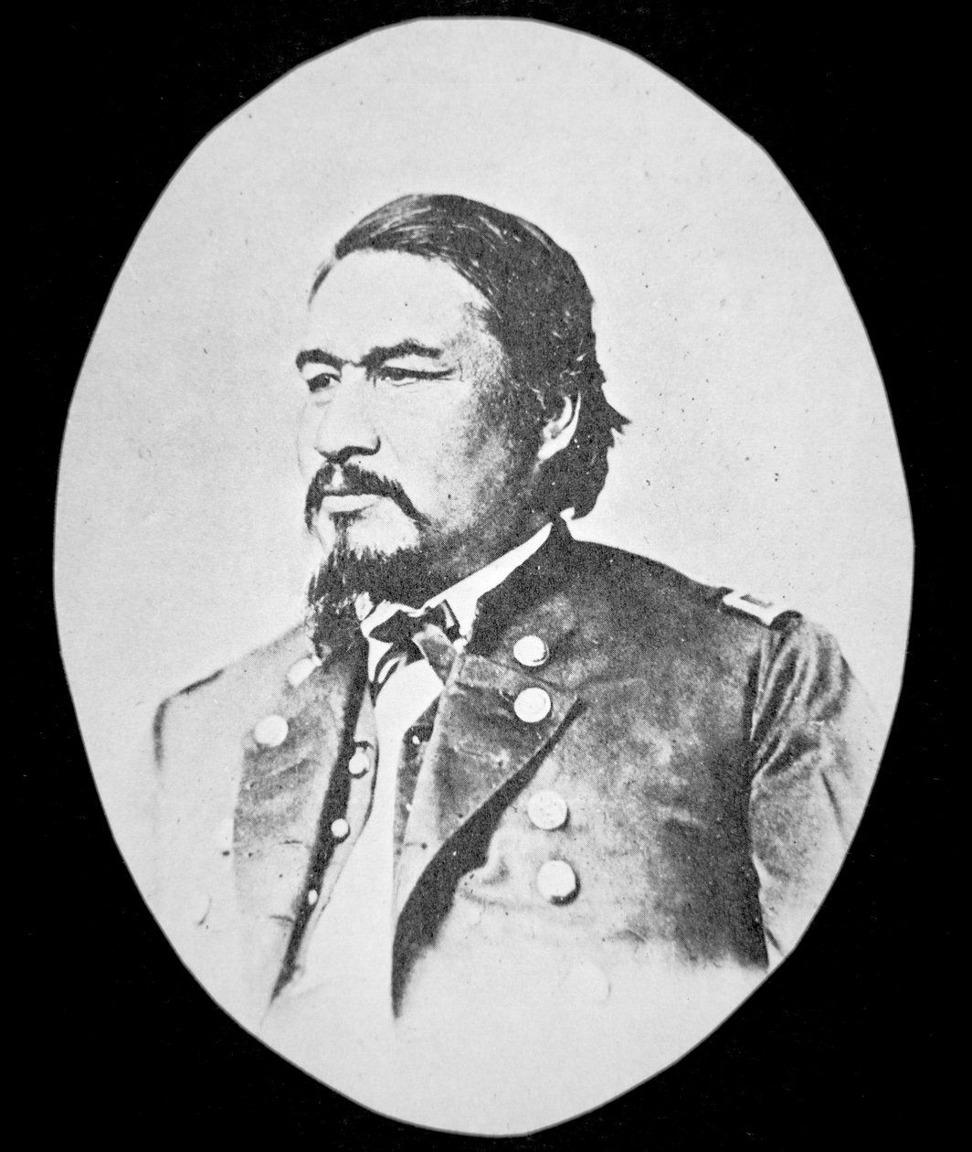 Ely Samuel Parker (1828-95) Senecas chef och federal kommissionär för indiska angelägenheter (litho) av American School