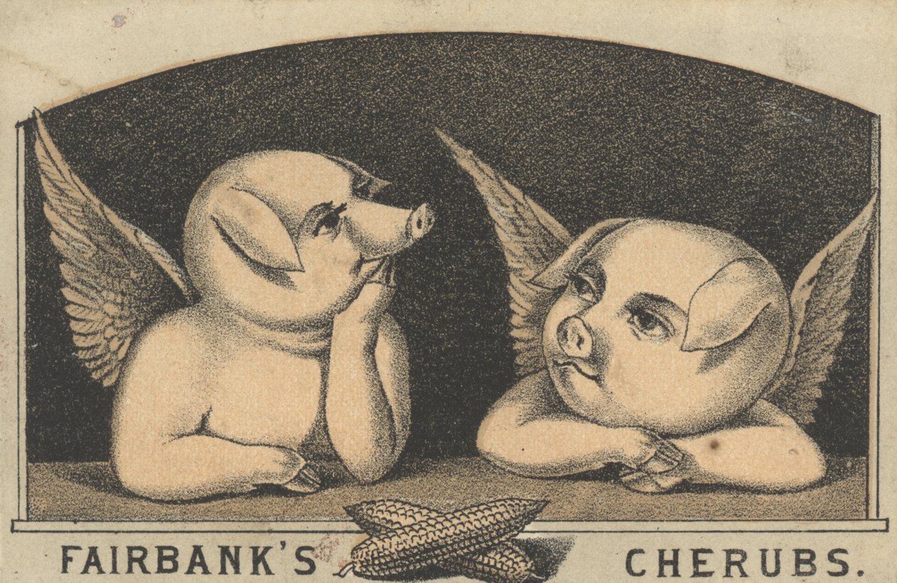Fairbanks Cherubs, annons för Fairbank Lard, c.1880 av American School