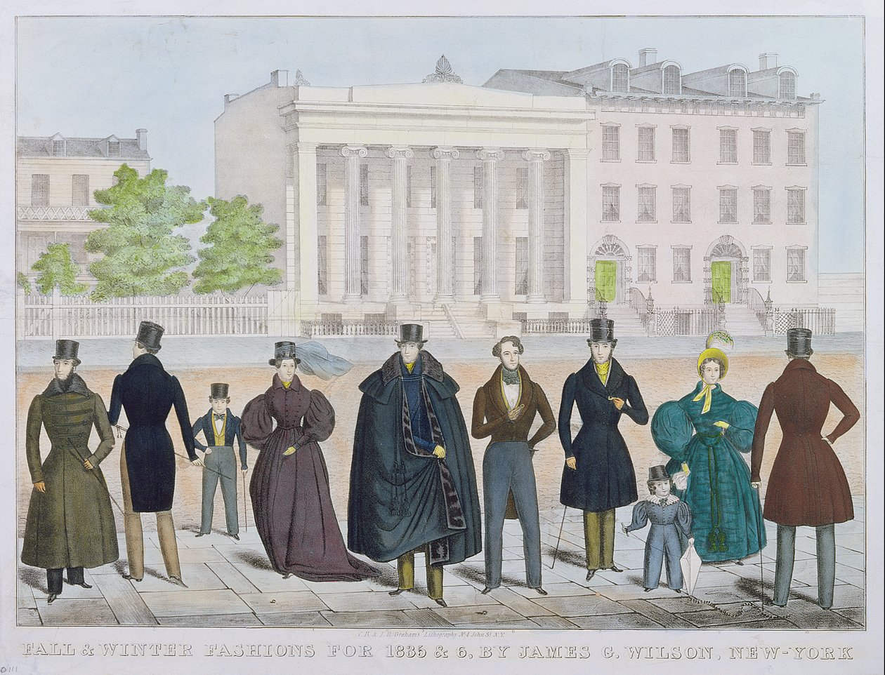 Höst- och vintermode för 1835 och 1836 av James Wilson, New York av American School