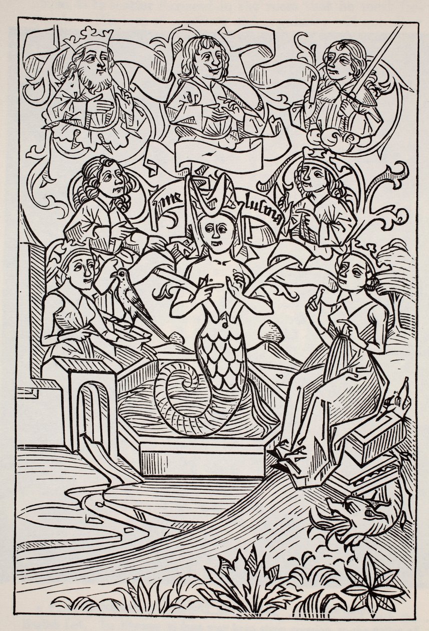 Fay Melusine, från The World Guide to Gnomes, Fairies, Alves and Other Little People av Thomas Keightley (1789-1872) Publicerad 1880 av American School