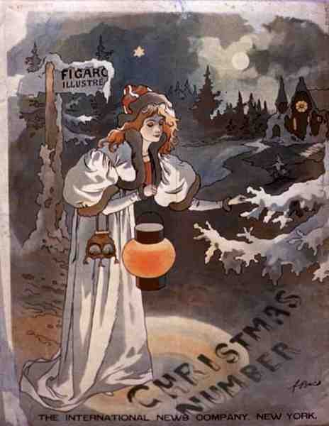 "Figaro Illustre" julnummer, publicerat av The International News Company, New York (lito i färg) av American School
