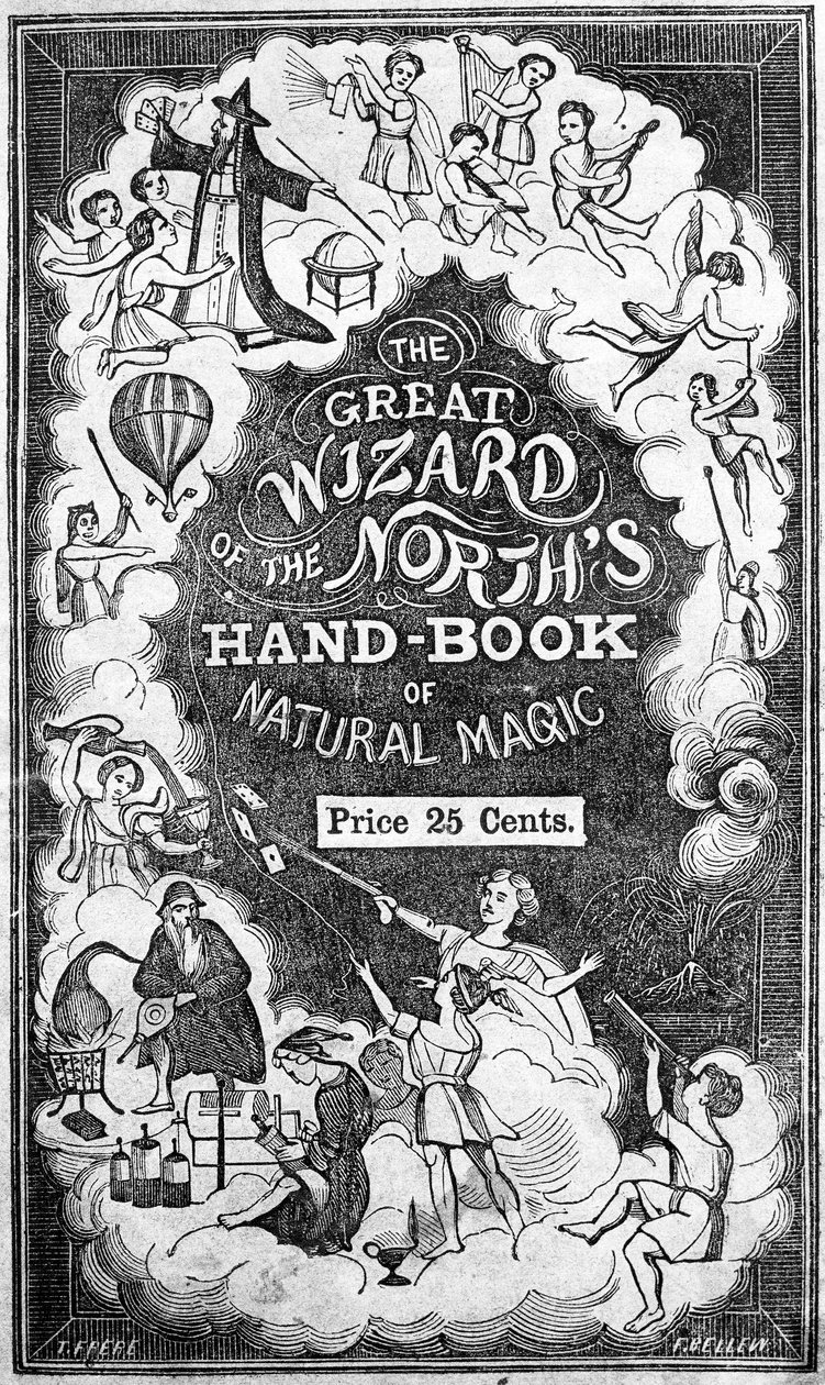 Framsidan av The Great Wizard of the Norths Handbook of Natural Magic av John H. Anderson av American School
