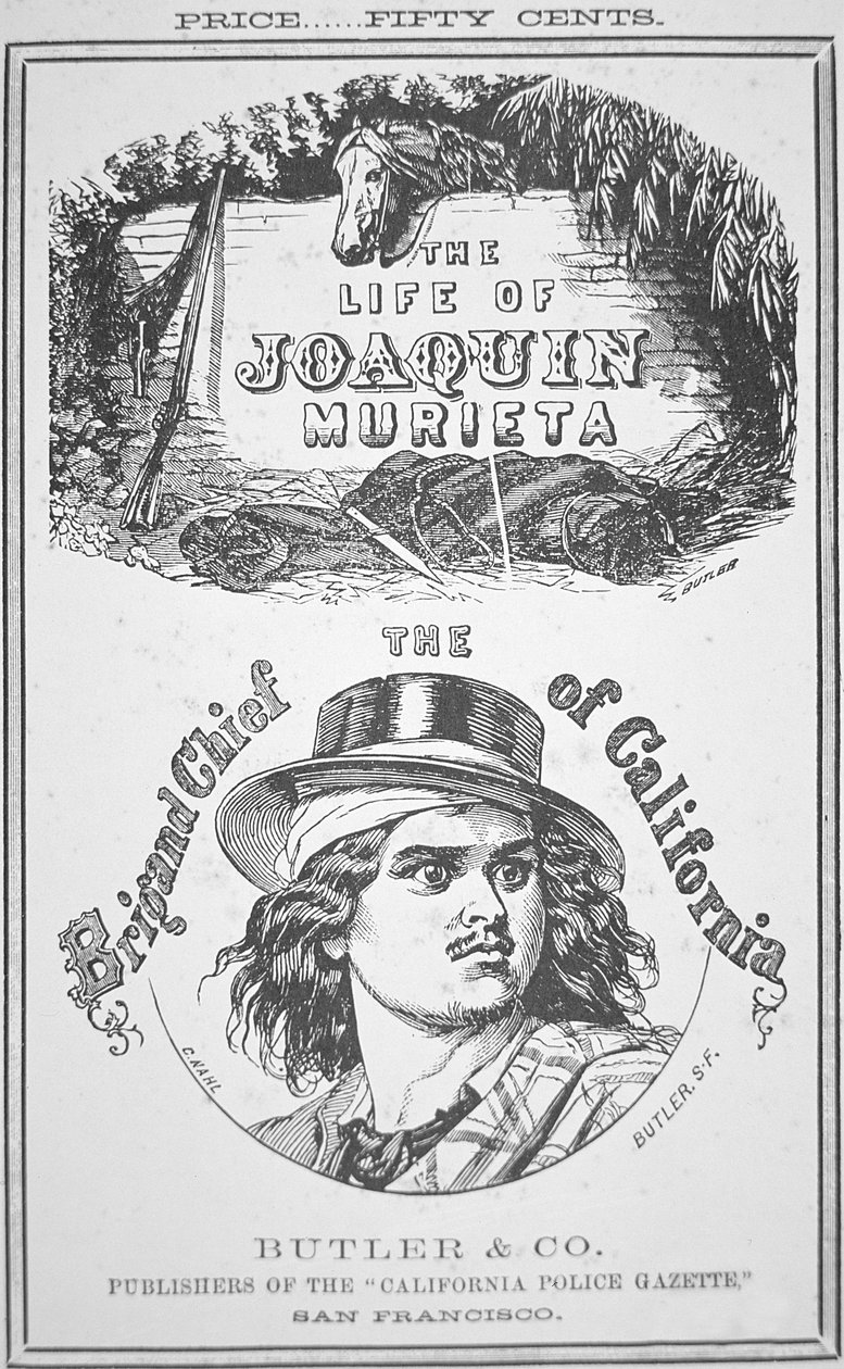 Framsidan av "The Life of Joaquin Murieta" av American School